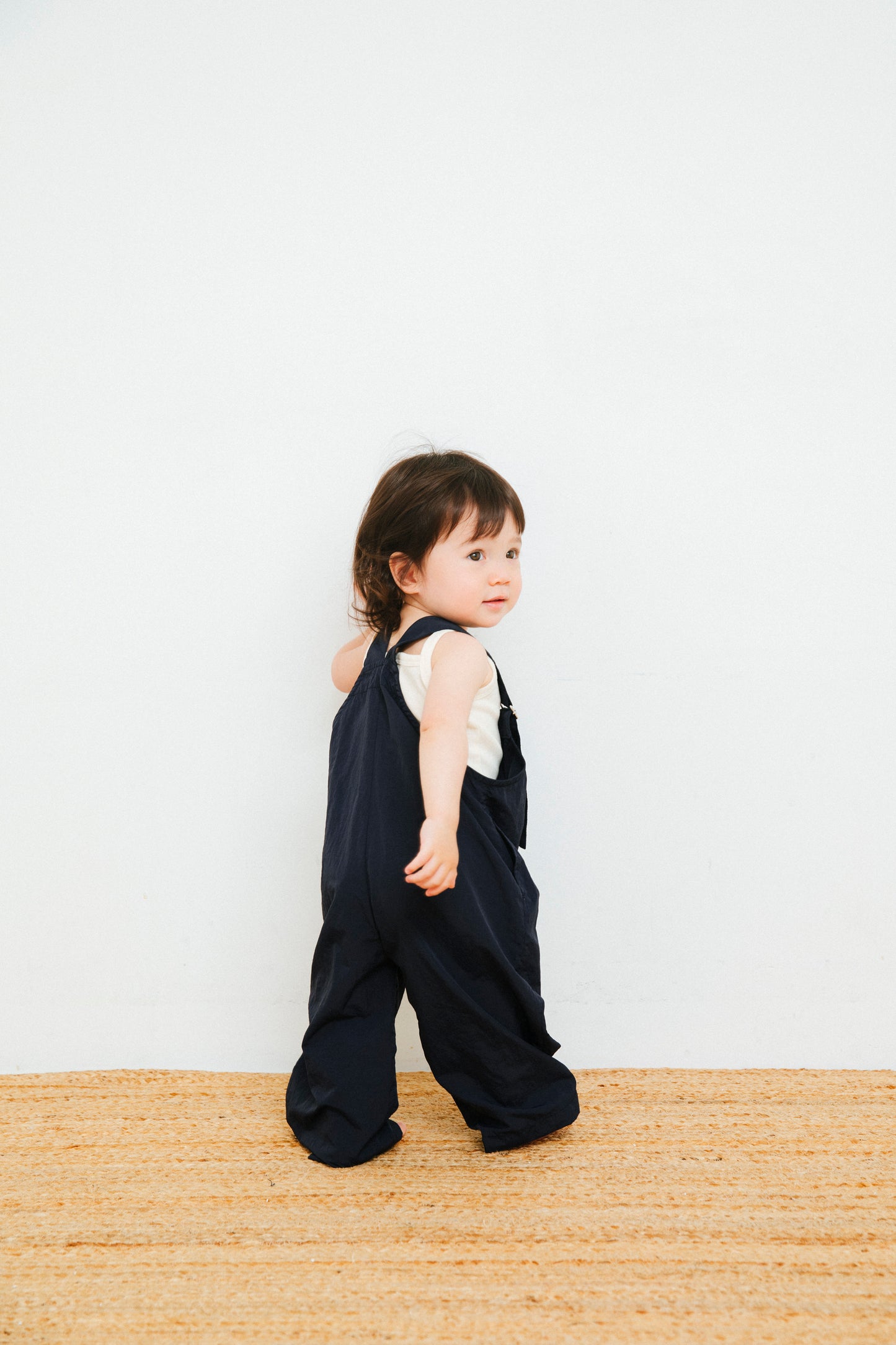 nylon salopette_navy