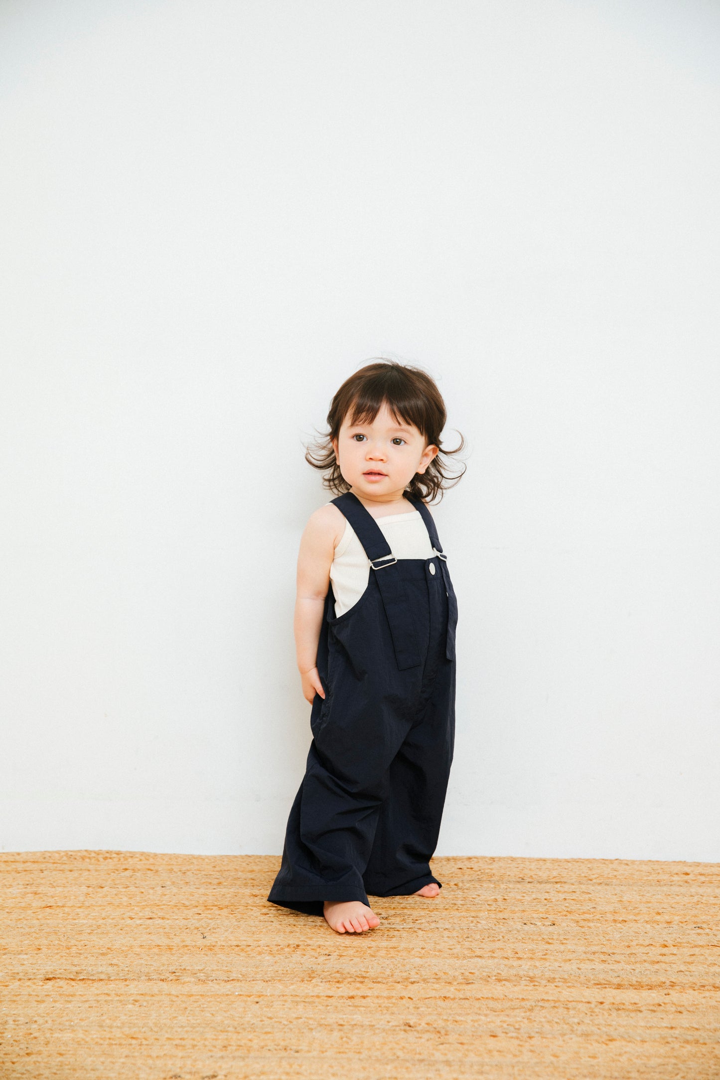 nylon salopette_navy