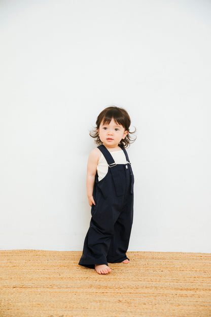 nylon salopette_navy