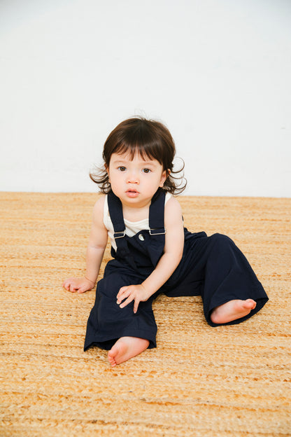 nylon salopette_navy