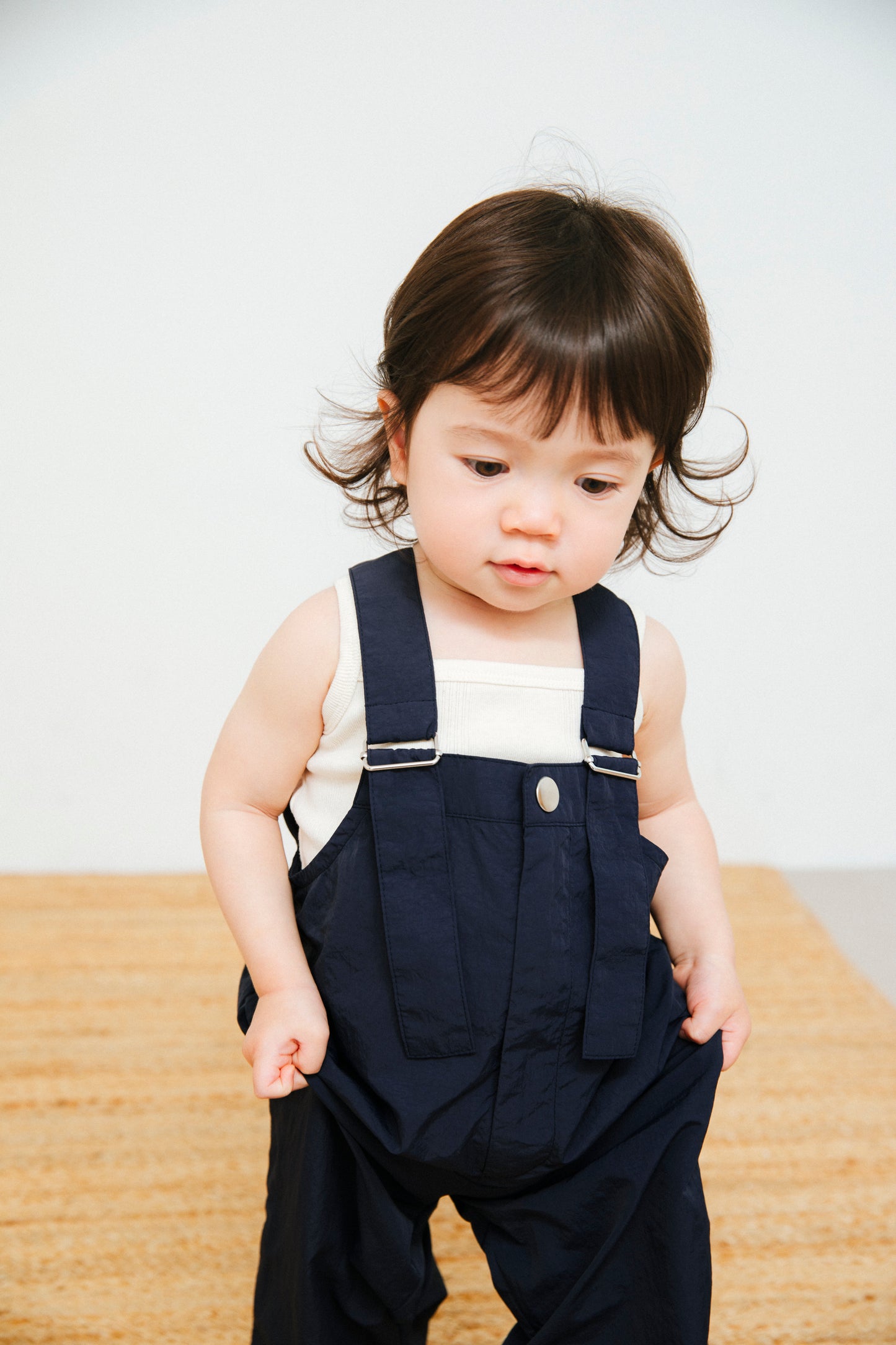 nylon salopette_navy