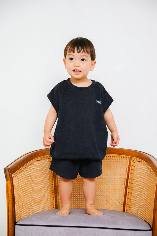 pile shorts_navy