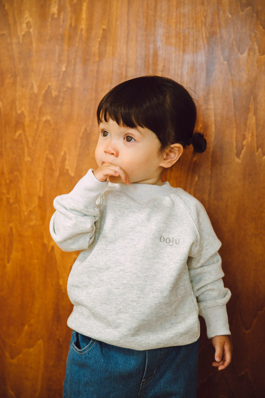 curved rib sweat shirts_grey