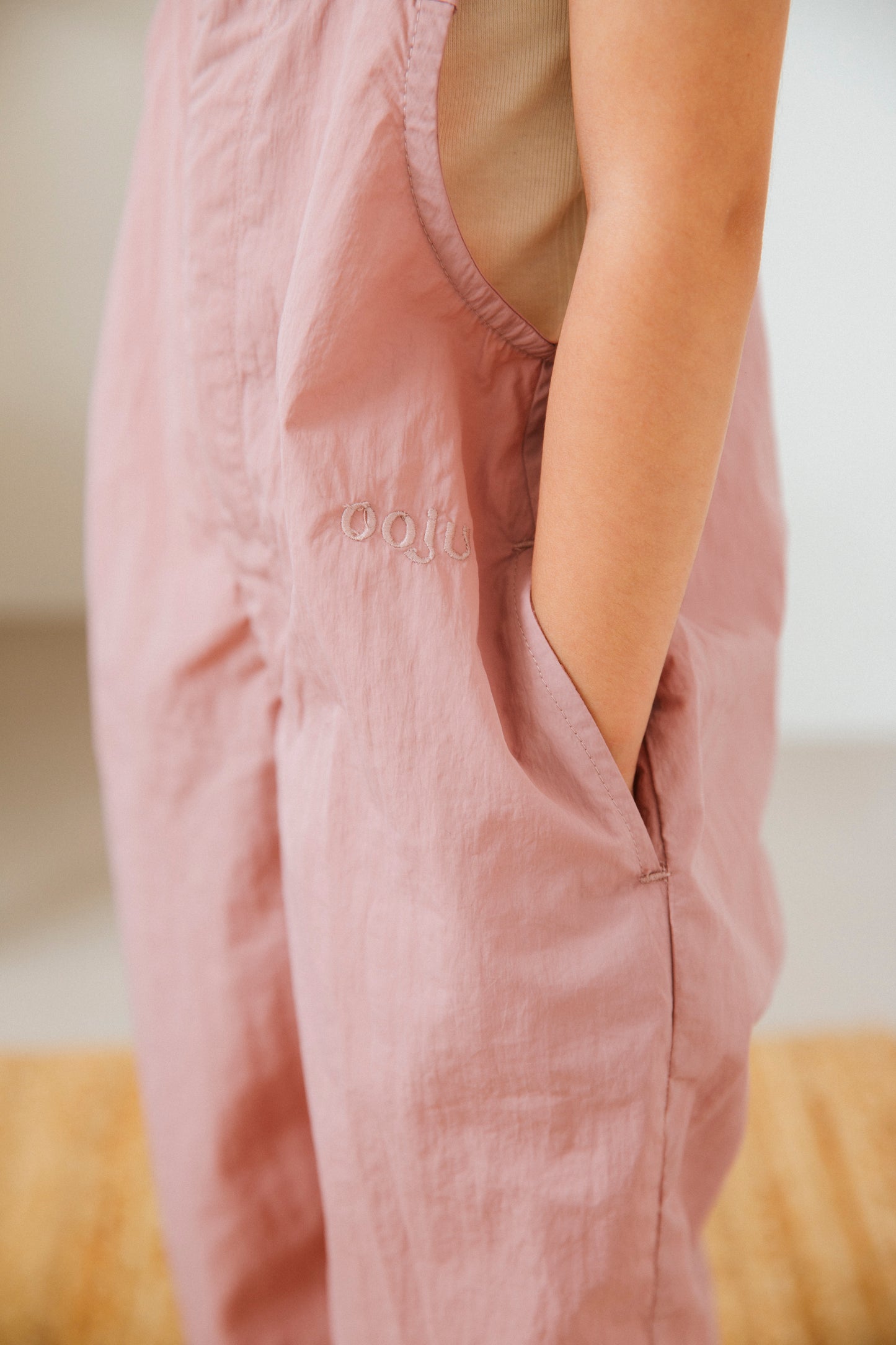 nylon salopette_pink
