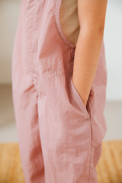 nylon salopette_pink