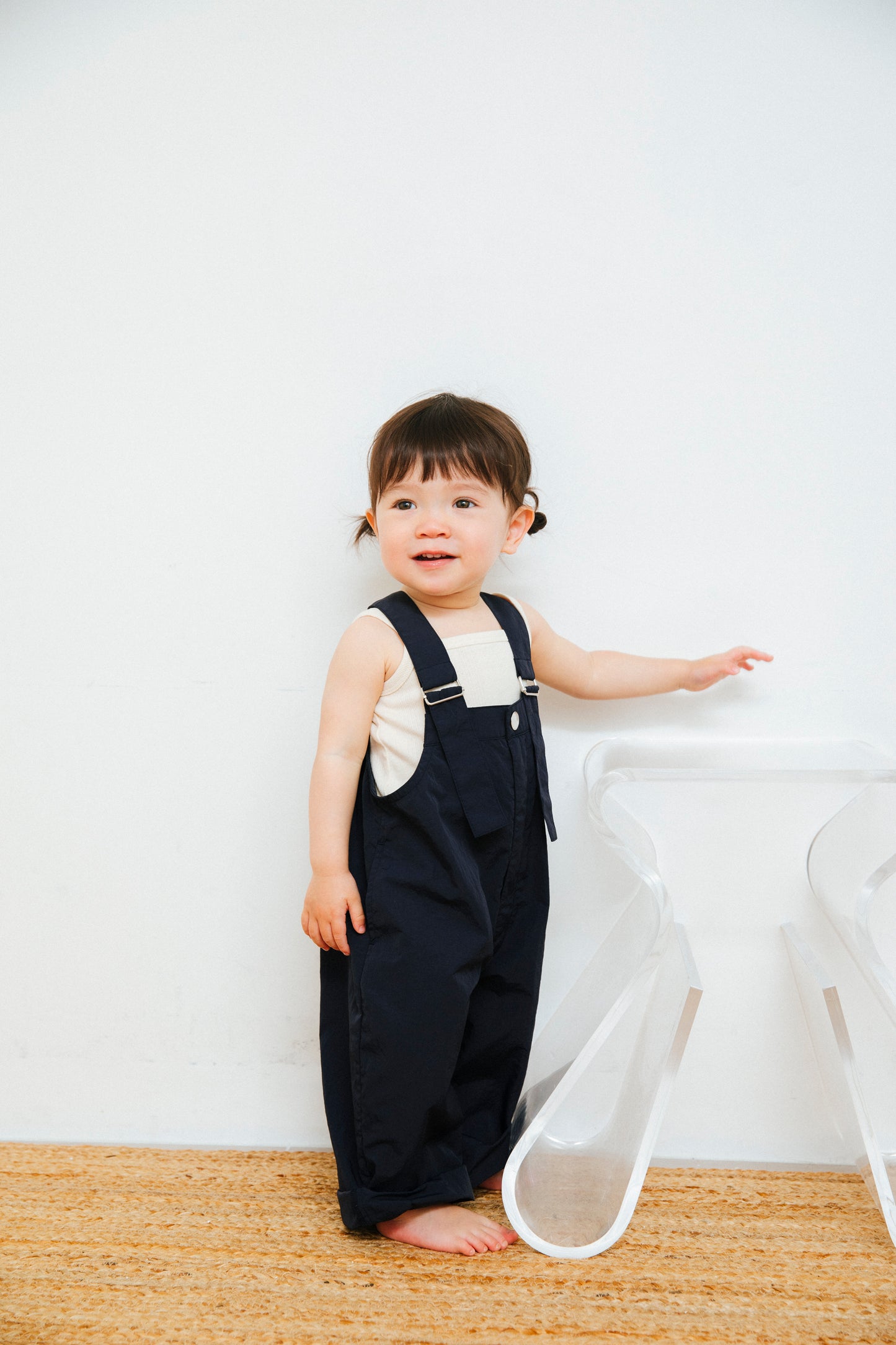 nylon salopette_navy