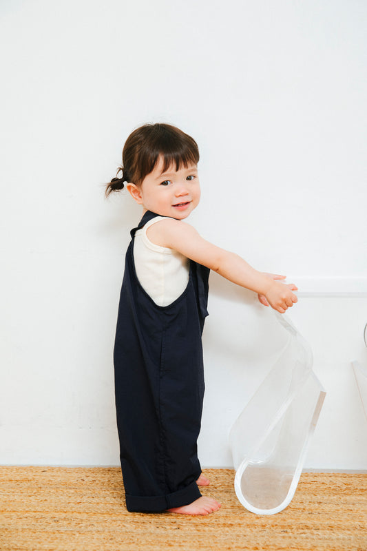 nylon salopette_navy