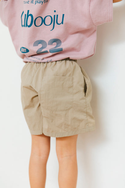 nylon shorts_beige