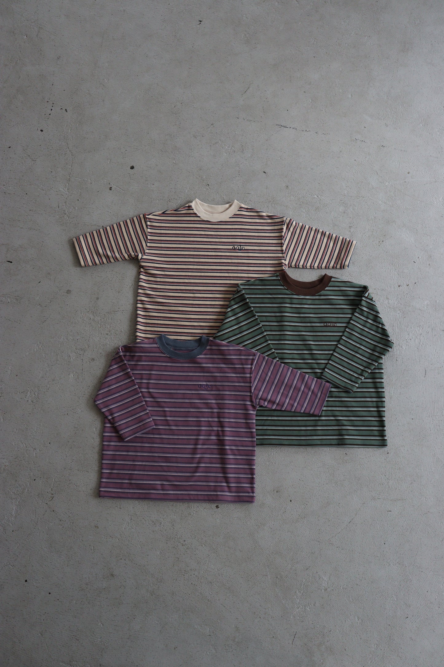 fleece border long t-shirts_green