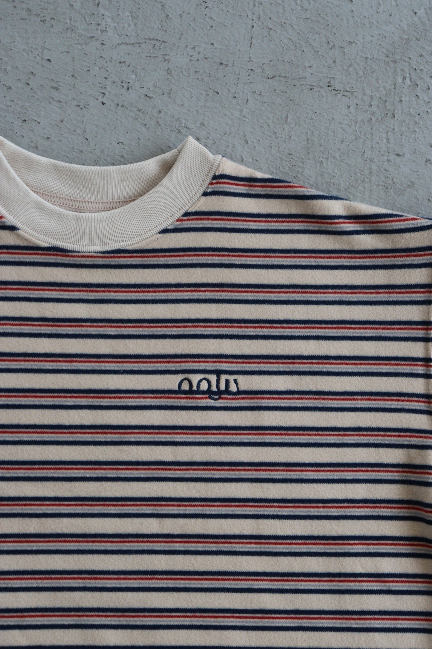 fleece border long t-shirts_ivory