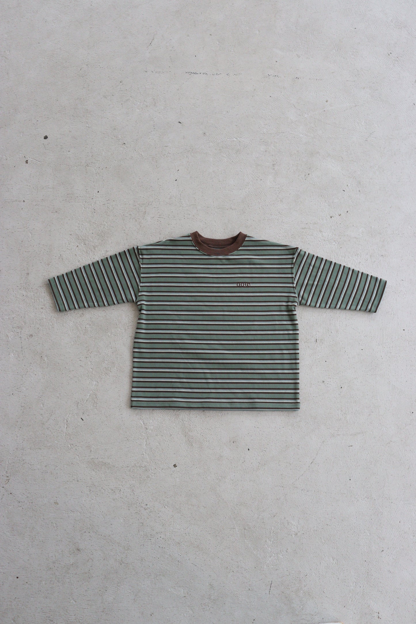 fleece border long t-shirts_green