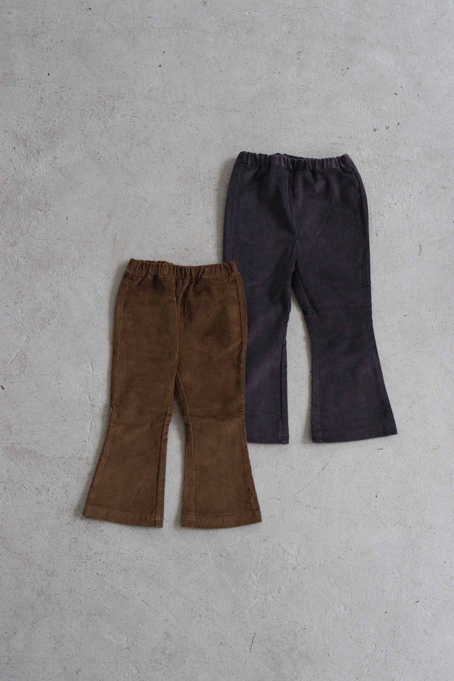 corduroy flare pants_charcoal