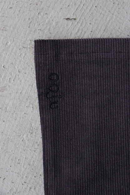 corduroy flare pants_charcoal