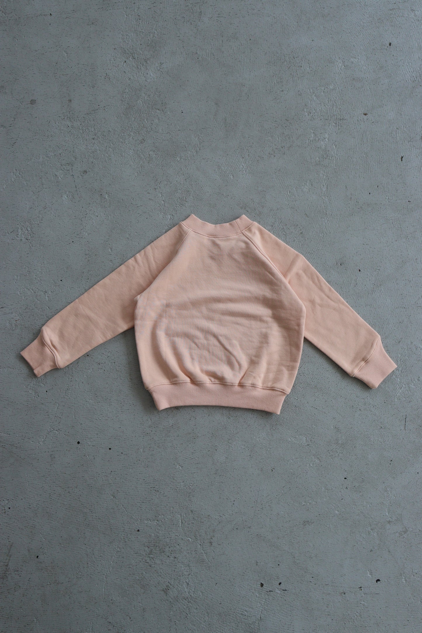 curved rib sweat shirts_peach