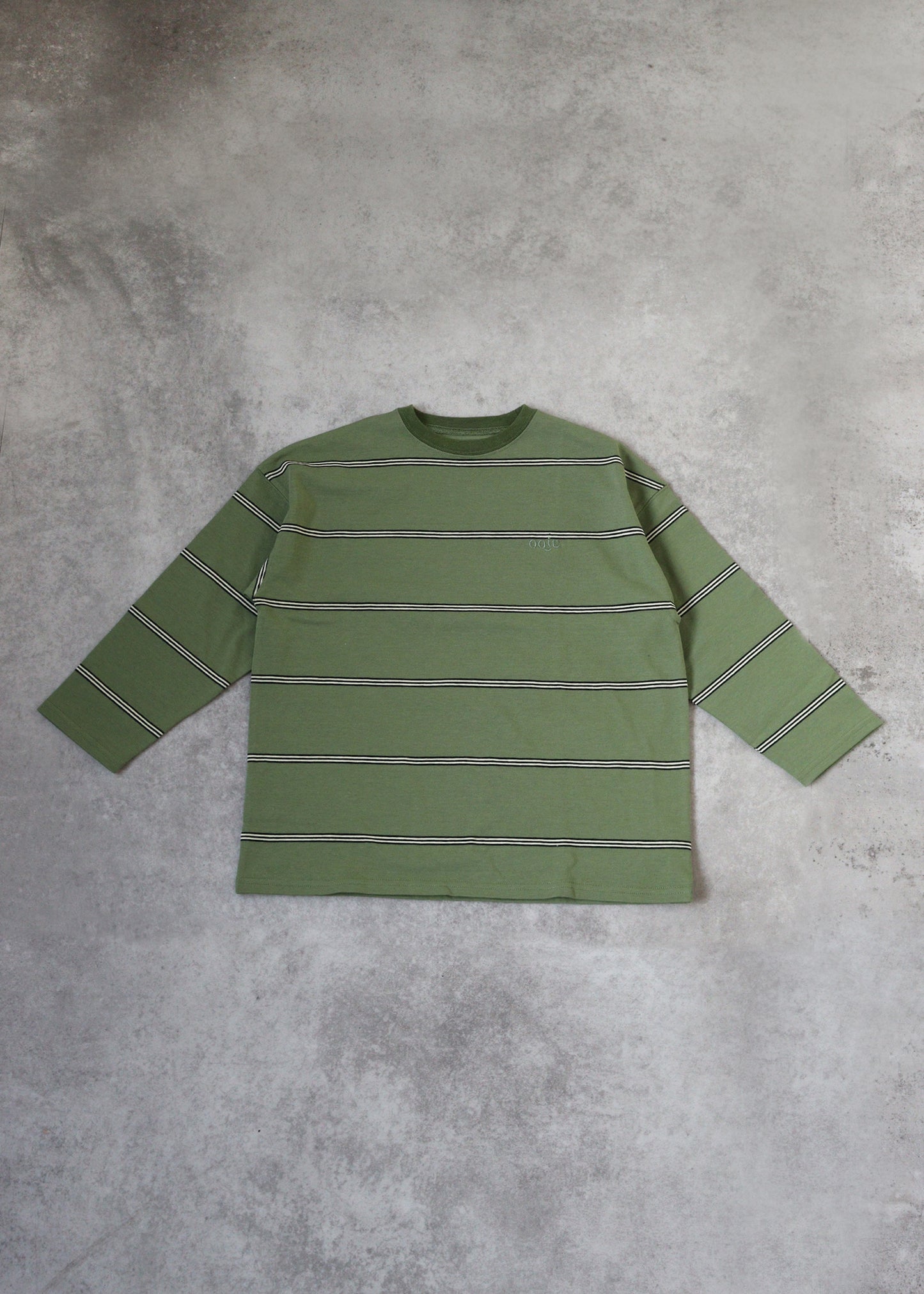 pencil border long T-shirts_green