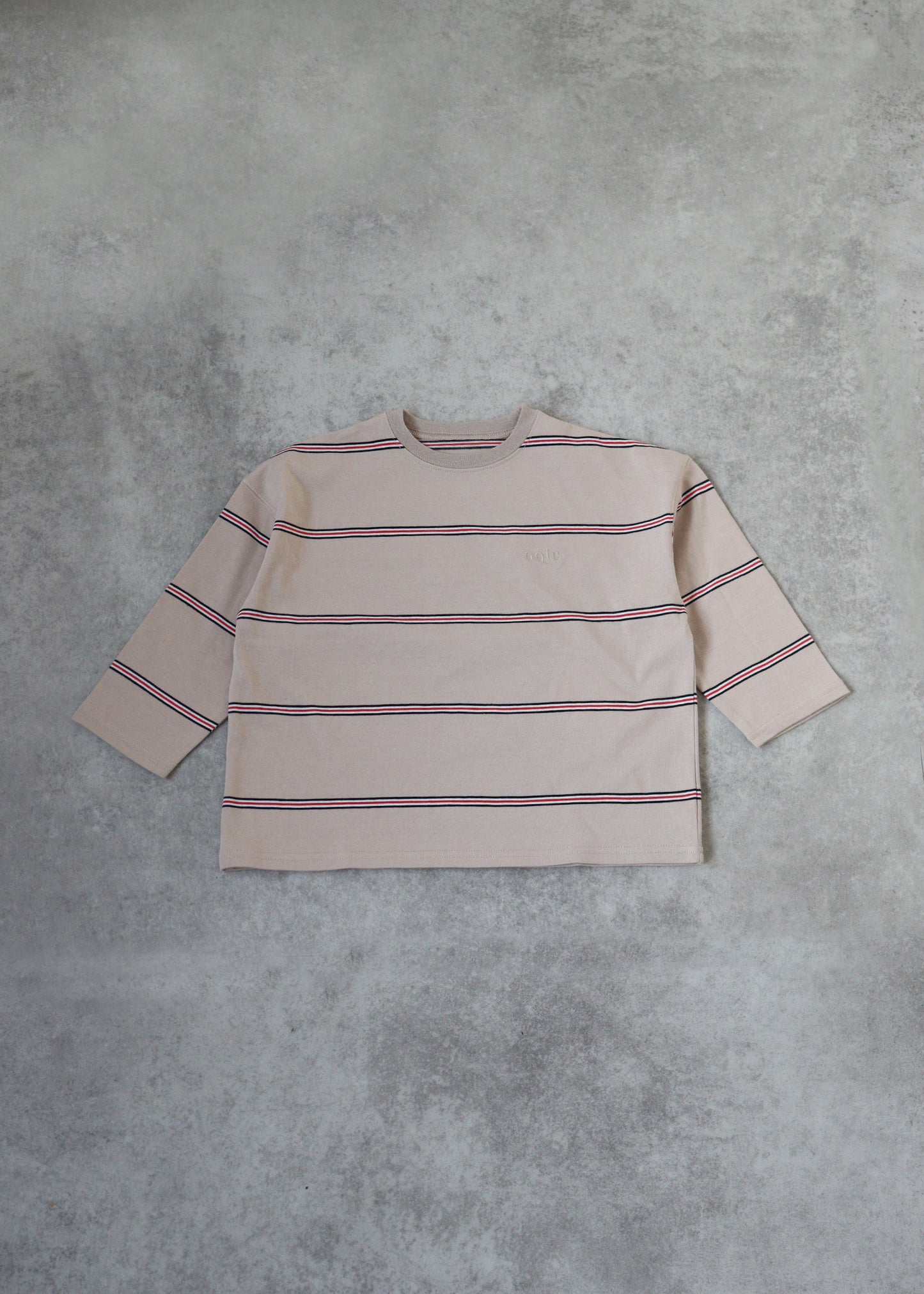 pencil border long T-shirts_beige