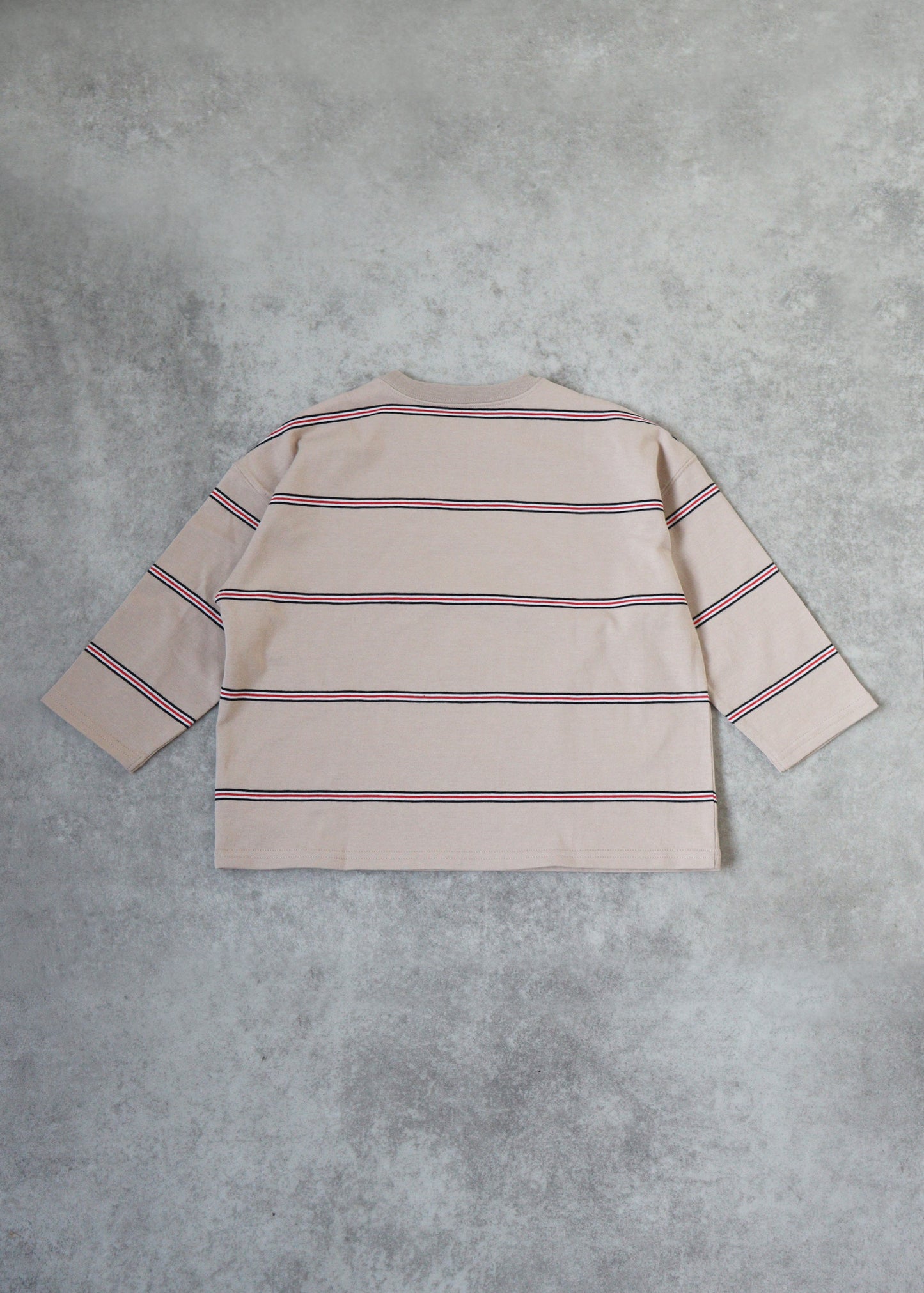pencil border long T-shirts_beige