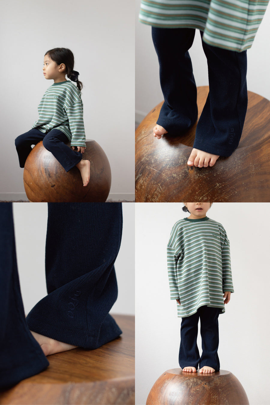 【予約商品- 1月上旬発送予定】fluffy rib pants_navy