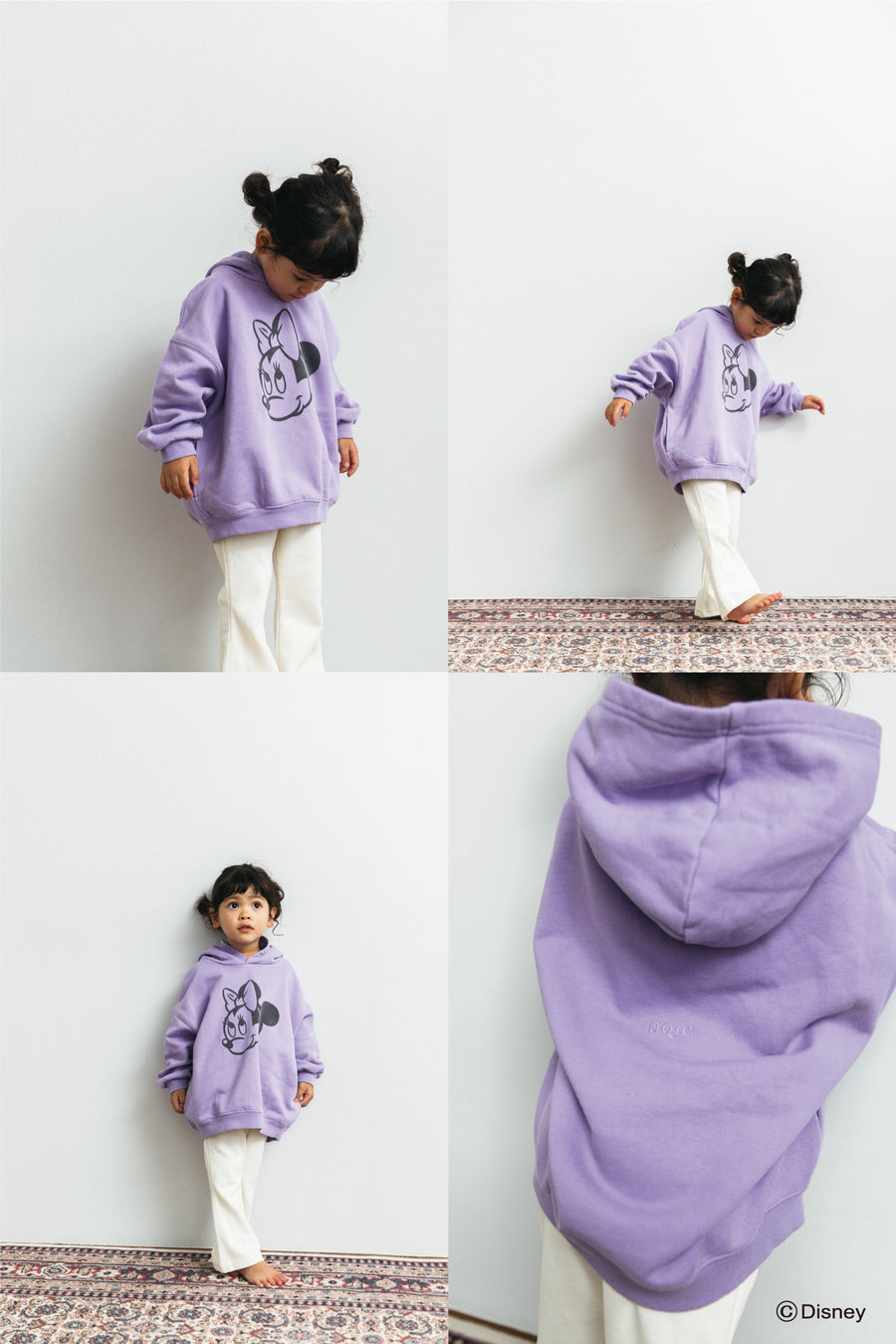 【disney collection】 Minnie sweat hoodie_purple