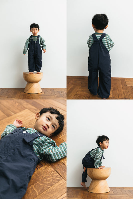 nylon salopette_navy