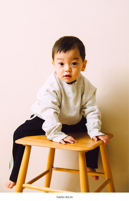 curved rib sweat shirts_grey