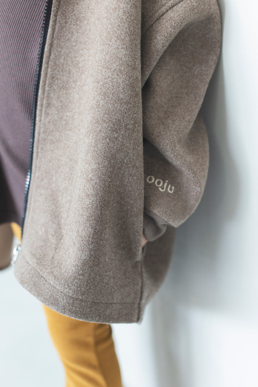 wool like hood blouson (for kids)
